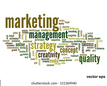 Vector eps concept or conceptual abstract word cloud on white background as metaphor for business,trend,media,focus,market,value,product,advertising or customer.Also for corporate wordcloud
