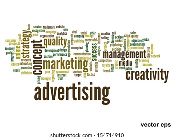 Vector eps concept or conceptual abstract word cloud on white background as metaphor for business,trend,media,focus,market,value,product,advertising or customer.Also for corporate wordcloud