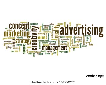 Vector eps concept or conceptual abstract word cloud on white background as metaphor for business,trend,media,focus,market,value,product,advertising or customer.Also for corporate wordcloud