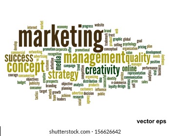 Vector eps concept or conceptual abstract word cloud on white background as metaphor for business,trend,media,focus,market,value,product,advertising or customer.Also for corporate wordcloud