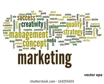 Concepto de vectores o nube de palabras abstracta conceptual sobre fondo blanco como metáfora para negocios, tendencias, medios, enfoque, mercado, valor, producto, publicidad o cliente.También para cloud de palabras corporativas