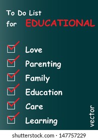 Vector eps concept or conceptual white chalk text word cloud or tagcloud as blackboard background as a metaphor for child,family,education,life,home,young,care,love and school learn achievement