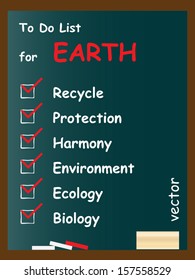 Vector eps concept or conceptual white chalk text blackboard word cloud,  tagcloud on green background,for nature,ecology,green,protection,climate,energy,natural,life,world,global,protect recycle