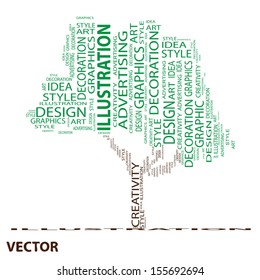 Vector eps conceptual abstract tree shape isolated on black background metaphor to design,graphic,nature,ecology,child,young,idea,style,creative,fashion,artist ,art,decor abstract project