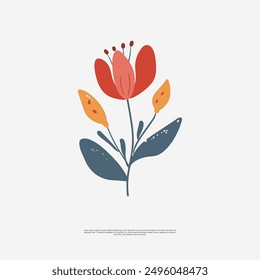 vector EPS design with A hand-drawn style flower asset for graphic design. With delicate lines and intricate details, it adds a touch of nature to logos, invitations, and print materials.