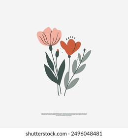 vector EPS design with A hand-drawn style flower asset for graphic design. With delicate lines and intricate details, it adds a touch of nature to logos, invitations, and print materials.