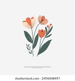 vector EPS design with A hand-drawn style flower asset for graphic design. With delicate lines and intricate details, it adds a touch of nature to logos, invitations, and print materials.