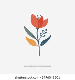 vector EPS design with A hand-drawn style flower asset for graphic design. With delicate lines and intricate details, it adds a touch of nature to logos, invitations, and print materials.