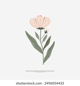 vector EPS design with A hand-drawn style flower asset for graphic design. With delicate lines and intricate details, it adds a touch of nature to logos, invitations, and print materials.