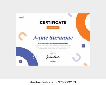 Vector eps elegant certificate template