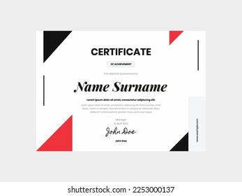 Vector eps elegant certificate template