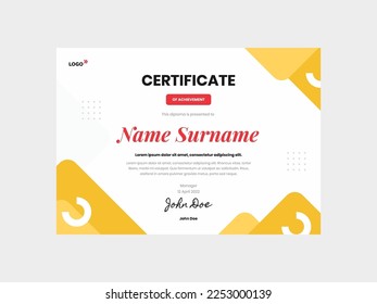 Vector eps elegant certificate template