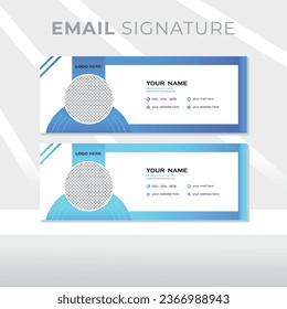 Vector EPS email signature cover template design or personal social media cover template.