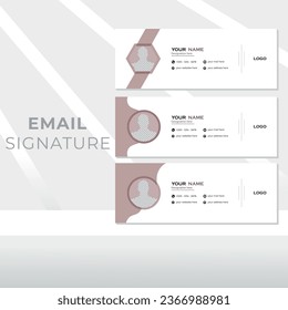 Vector EPS email signature cover template design or personal social media cover template.