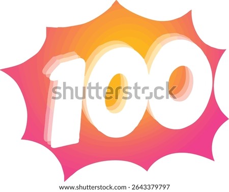 Vector EPS file of Illustration of 100