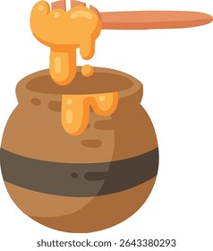 Vector EPS file of Illustration of a Honey Pot