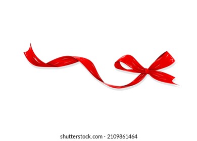 Vector, eps file Ribbon 3D Effect red color shine editable