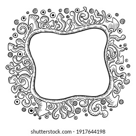 Vector EPS. Hand drawing doodle style graffiti banner. Editable for changing color.