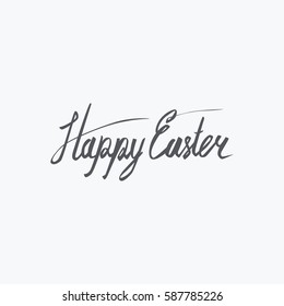 Vector eps hand lettering words Happy easter calligraphy