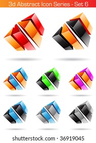 Vector EPS illustration of 3d Abstract Icon Series - Set 6