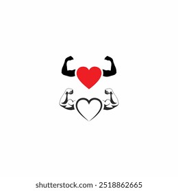 Ilustração EPS Vetorial Do Poder Muscular Do Coração