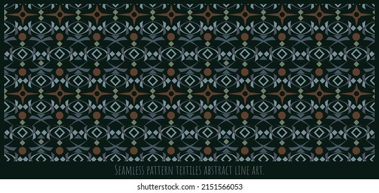 Vector eps illustration Seamless fabric pattern line art.