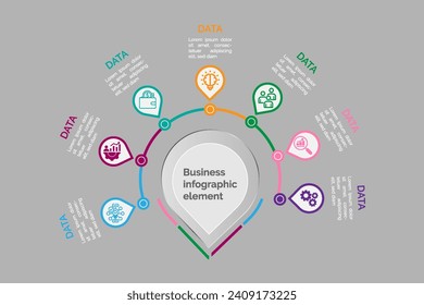 Vector eps infographic element template design, business info chart.