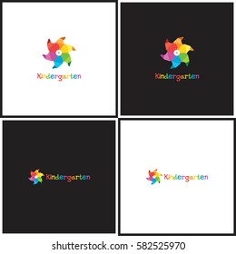 Vector eps logotype or illustration about children education center