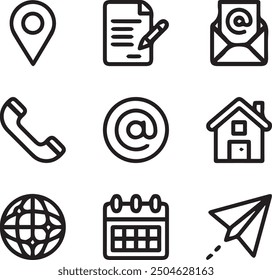 Vector or EPS are many symbols that are used by people in different daily graphics, the presence of different types of icons, black and white icons that can be edited
