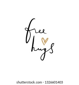 Vector EPS print. Best friends text, friendship, sisterhood. Support, hugs. Beautiful boho style lettering postcard. Ink freehand inscription. Good for holiday typography