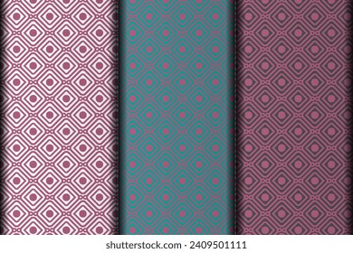 Vektor sorgt für ein nahtloses geometrisches Blumenmuster-Design.