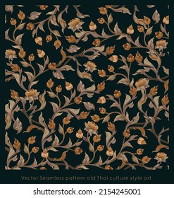 Vector EPS Seamless pattern illustration Thai culture style art.