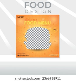 Vector EPS special delicious food menu and restaurant social media banner post template.