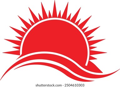 Vector or EPS Sun extraordinary design, image or object depicting the view of the sun's radiation spreading