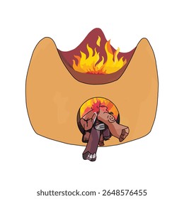 Vector EPS of a traditional clay stove with firewood burning inside. Ideal for rural cooking concepts, eco cooking visuals, village kitchen scenes, and educational or cultural illustrations.