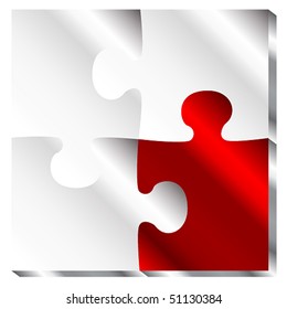 Vector eps10 3D beautiful puzzle