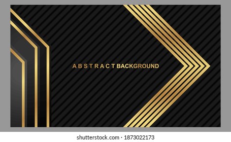 vector eps10 background, black gradient stack with light in the middle forming long fiber fabric combined with gold lines for business