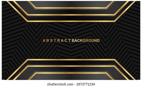 vector eps10 background, black gradient stack with light in the middle forming long fiber fabric combined with gold lines for business