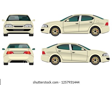 VECTOR EPS10 - car tamplate, isolated on white background.