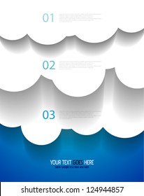 Vector EPS10 design: applique vector clouds