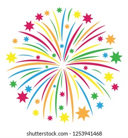 VECTOR EPS10 - Fireworks and celebration background.