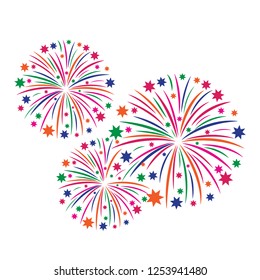 VECTOR EPS10 - Fireworks and celebration background.