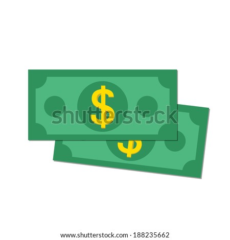 Vector EPS10 flat concept money cash icon