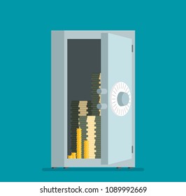 Vector EPS10 flat concept safe icon