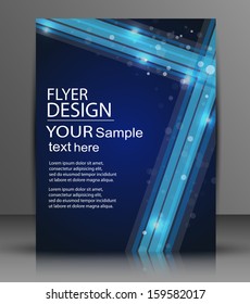 Vector eps10 flyer design with abstract  lines