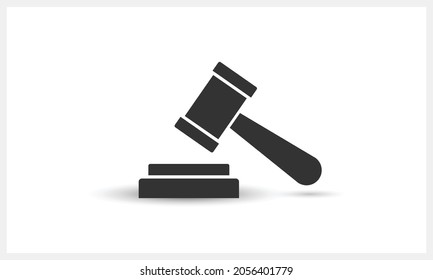 vector eps10 gavel isolated icon modern style