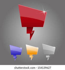 Vector eps10 glass speech bubble