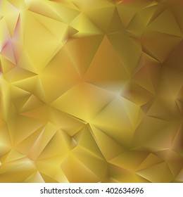 Vector EPS10 gold metal effect with blurred glowing particles. Abstract background with iridescent mesh gradient. Visual illusion of sparkles metal surface. Background for Christmas or party themes