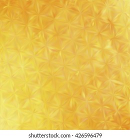 Vector EPS10 gold metal effect with blurred glowing particles. Abstract background with iridescent mesh gradient. Visual illusion of sparkles metal surface. Background for Christmas or party themes