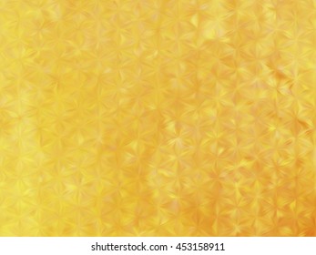 Vector EPS10 gold metal effect with blurred glowing particles. Abstract background with iridescent mesh gradient. Visual illusion of sparkles metal surface. Background for Christmas or party themes